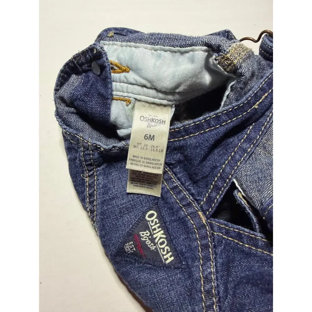 Baby Boy 6M Summer Outfit Lot Carter’s OshKosh Overalls Romper Dinosaur